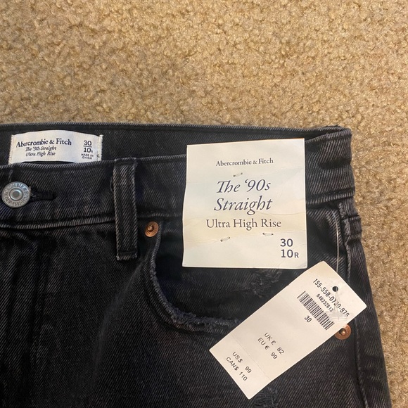NWT Abercrombie & Fitch the ultra high rise 90’s straight jean - Picture 3 of 3